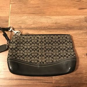 Black/Gray Coach Wristlet